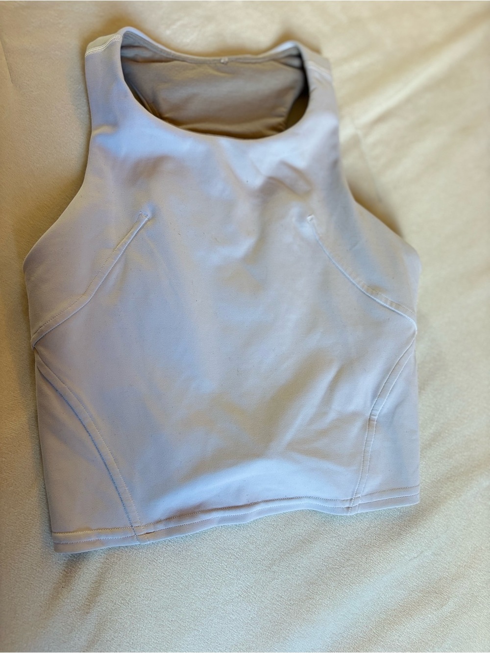 Lululemon Cropped Athletic Tank Top in Light Lavender